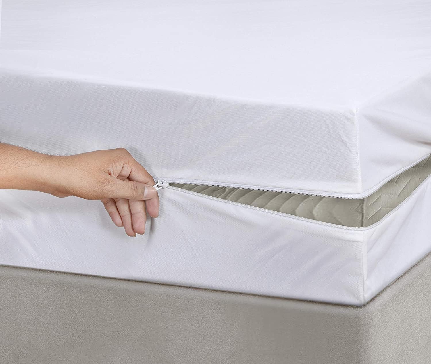 Protector Para Colchón Impermeable- Antifluido 190x90x10 Cm